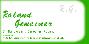 roland gemeiner business card